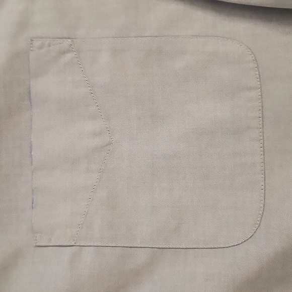 ENRO Blue 80s 2 Ply Non-Iron Pinpoint Button-Up Shirt - Picture 3 of 7